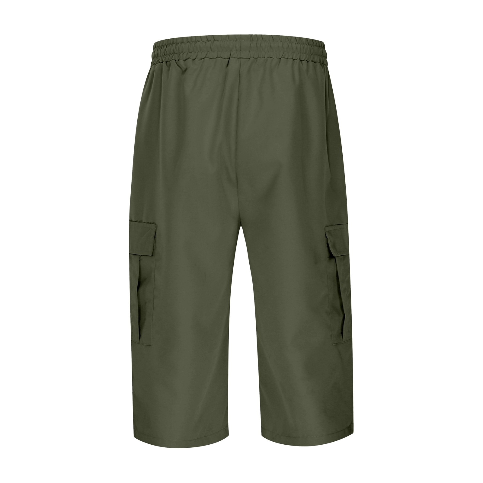 thumbnail image 3 of Pantalones cortos cargo para hombre con múltiples bolsillos: poliéster resistente, largo medio, perfectos para actividades al aire libre y para combinar con camisetas., 3 of 8